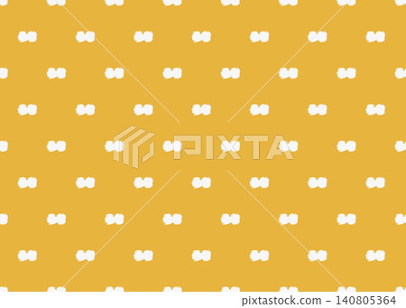 Hand-drawn double dot pattern (white on mustard background) with yellow background material Hand-drawn double dot pattern (white on mustard background) with yellow background material 140805364