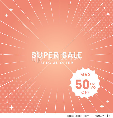 A vibrant peach-colored radial design background for your super sale. A vibrant peach-colored radial design background for your super sale. 140805418