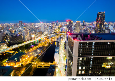 Osaka night view Osaka night view 140805613