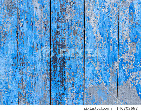 Blue background Texture of Antique Weathered Fence with Peeling Paint and Grey Wood Surface Blue background Texture of Antique Weathered Fence with Peeling Paint and Grey Wood Surface 140805668
