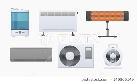 a various climate household devices in set a various climate household devices in set 140806149