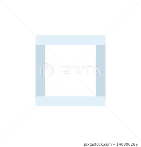 Border icon for adding frame around selected element. Square outline symbol for document editor or graphic design application. Icon design flat style Border icon for adding frame around selected element. Square outline symbol for document editor or graphic design application. Icon design flat style 140806269