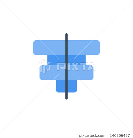 Align center vertical icon for object positioning in application. Middle aligned vertical symbol for design software or layout tool. Icon design flat style Align center vertical icon for object positioning in application. Middle aligned vertical symbol for design software or layout tool. Icon design flat style 140806457