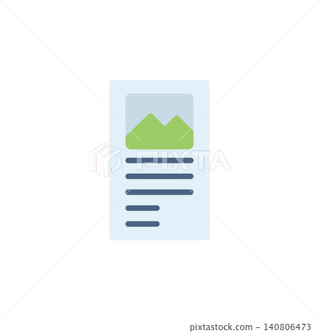 Portrait icon for vertical page orientation in application. Tall rectangle symbol for document settings or printing software. Icon design flat style 140806473