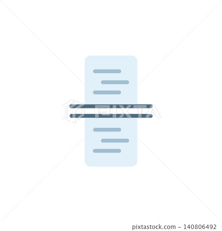 Page break border icon for separating document sections. Dashed line with page symbol for word processor or layout tool. Icon design flat style Page break border icon for separating document sections. Dashed line with page symbol for word processor or layout tool. Icon design flat style 140806492