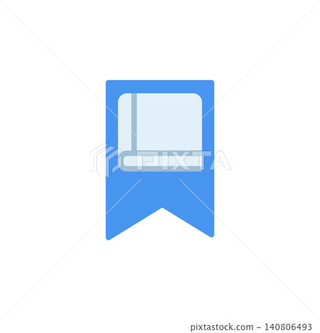 Bookmark icon for saving page location in application. Ribbon marker symbol for document reader or pdf software interface. Icon design flat style Bookmark icon for saving page location in application. Ribbon marker symbol for document reader or pdf software interface. Icon design flat style 140806493