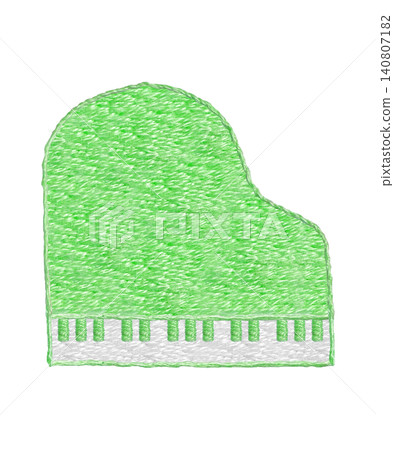 [Grand Piano Material] Hand-embroidered illustration material 140807182