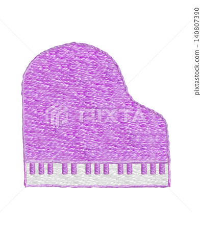 [Grand Piano Material] Hand-embroidered illustration material 140807390