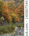 Autumn leaves mountain and river 140807540