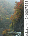 Valley covered with autumn leaves 140807543