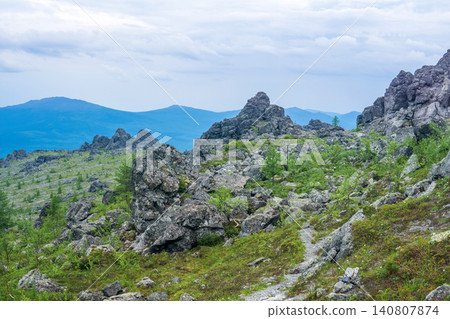 Mountain landscape on a cloudy day Mountain landscape on a cloudy day 140807874