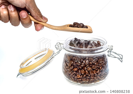 coffee beans on the white background coffee beans on the white background 140808238