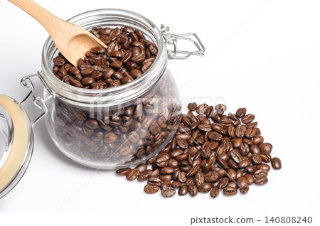 coffee beans on the white background coffee beans on the white background 140808240