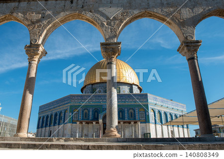 Dome of the Rock, Jerusalem, Israel. The place is sacred for Muslims, Christians and Jewish religions 140808349