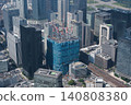 東京火炬塔施工現場的空拍照片。 140808380