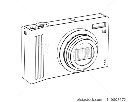 Sketch of digital compact camera 140808672