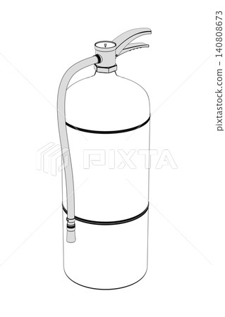 Sketch of fire extinguisher Sketch of fire extinguisher 140808673