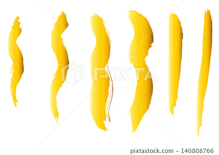 Hand-drawn gold brushstroke set vector illustration Hand-drawn gold brushstroke set vector illustration 140808766