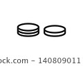 Coin line art icon, money, disaster prevention 140809011