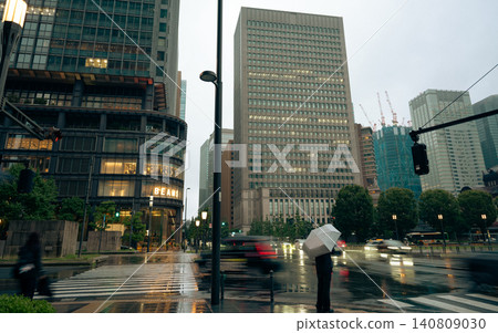 Rainy Tokyo scenery 140809030