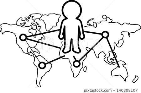 Business pictograms, global expansion, network icons, illustrations. Business pictograms, global expansion, network icons, illustrations. 140809107