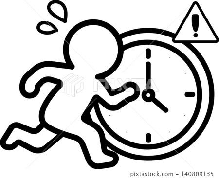 Business pictograms: Deadline, deadline, punctuality, icon, illustration. 140809135