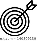 Target Goal Achievement Icon Illustration 140809139