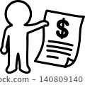 Business pictograms: Invoice, slip, payment, amount, icon, illustration. 140809140