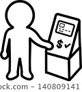 Business pictograms: Payment, Cashless, ATM icon, illustration. 140809141