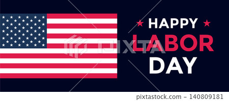 happy labor day celebration with american flag vector illustration happy labor day celebration with american flag vector illustration 140809181
