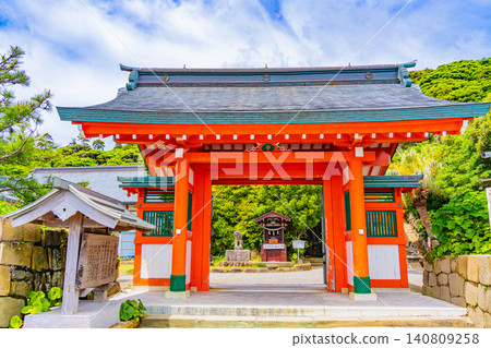 【宮崎縣】晴空下的宇都神社及其參道 140809258