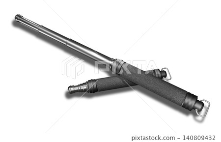Night stick (special baton: night stick) on white background 140809432
