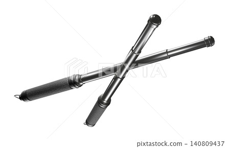 Night stick (special baton: night stick) on white background Night stick (special baton: night stick) on white background 140809437