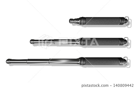 Night stick (special baton: night stick) on white background Night stick (special baton: night stick) on white background 140809442