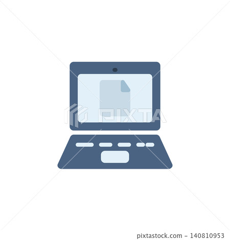 Laptop view mode icon for notebook device preview. Laptop screen symbol for responsive design or developer tool. Icon design flat style Laptop view mode icon for notebook device preview. Laptop screen symbol for responsive design or developer tool. Icon design flat style 140810953