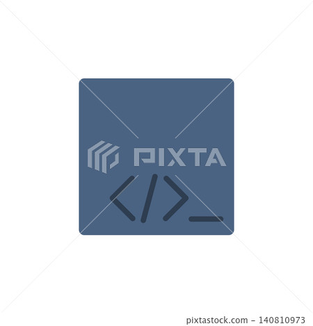 Code icon for programming or markup language editor. Angle bracket symbol for developer tool or software ide interface. Icon design flat style Code icon for programming or markup language editor. Angle bracket symbol for developer tool or software ide interface. Icon design flat style 140810973