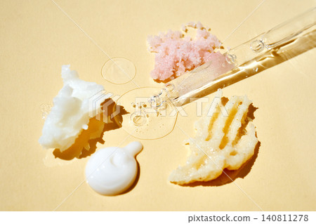 Skin care ingredients with moisturizing serum dropping Skin care ingredients with moisturizing serum dropping 140811278