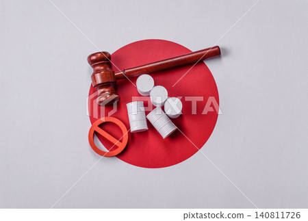 The cargo container ban on the Japanese flag as a conceptual backdrop . The cargo container embargo The cargo container ban on the Japanese flag as a conceptual backdrop . The cargo container embargo 140811726