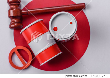 The cargo container ban on the Japanese flag as a conceptual backdrop . The cargo container embargo The cargo container ban on the Japanese flag as a conceptual backdrop . The cargo container embargo 140811742