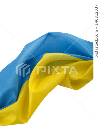 Ukraine flag isolated on white background with copy space. Ukraine flag isolated on white background with copy space. 140812037