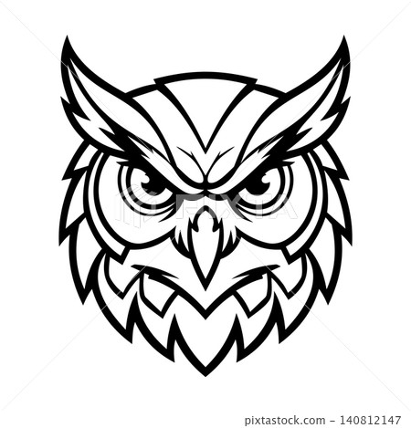 Owl Face Illustration Character Vector Logo Template Owl Face Illustration Character Vector Logo Template 140812147
