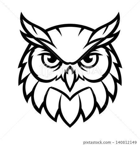 Owl Face Illustration Character Vector Logo Template Owl Face Illustration Character Vector Logo Template 140812149