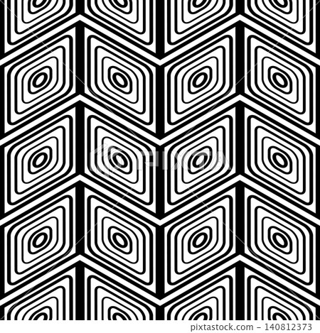 Geometric pattern, black and white. Seamless floral pattern-250. 140812373