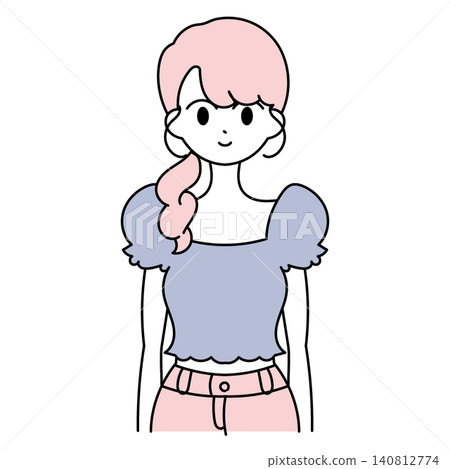 A painting of a young girl 140812774