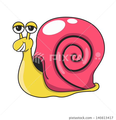 snail cartoon funny smile illustration character snail cartoon funny smile illustration character 140813417