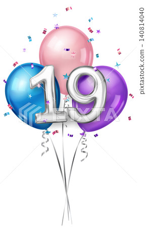Birthday party celebration balloons. Birthday party celebration balloons. 140814040