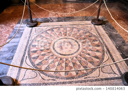 Mosaic paintings in the Grand Master's Palace, Rhodes, Aegean Sea, World Heritage Site, Greece, Europe Mosaic paintings in the Grand Master's Palace, Rhodes, Aegean Sea, World Heritage Site, Greece, Europe 140814063