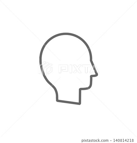 Silhouette illustrations of human faces - simple, minimalist design - icon material Silhouette illustrations of human faces - simple, minimalist design - icon material 140814218