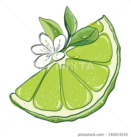 Lime Slice with Flower Lime Slice with Flower 140814242