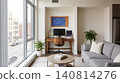 Modern home office in a bright apartment. 140814276